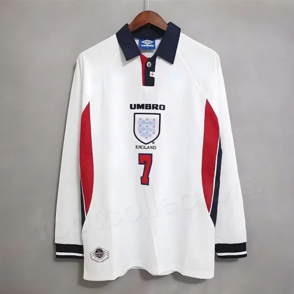 England Home Shirt 1998 Beckham Long Sleeve