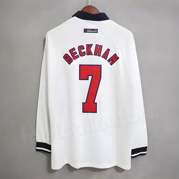 England Home Shirt 1998 Beckham Long Sleeve