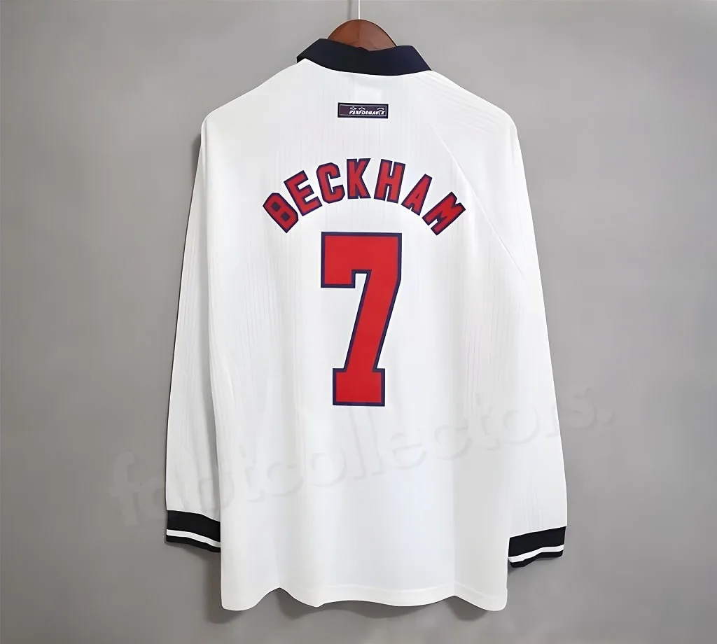 MAILLOT RETRO VINTAGE ANGLETERRE BECKHAM 1998 (1)
