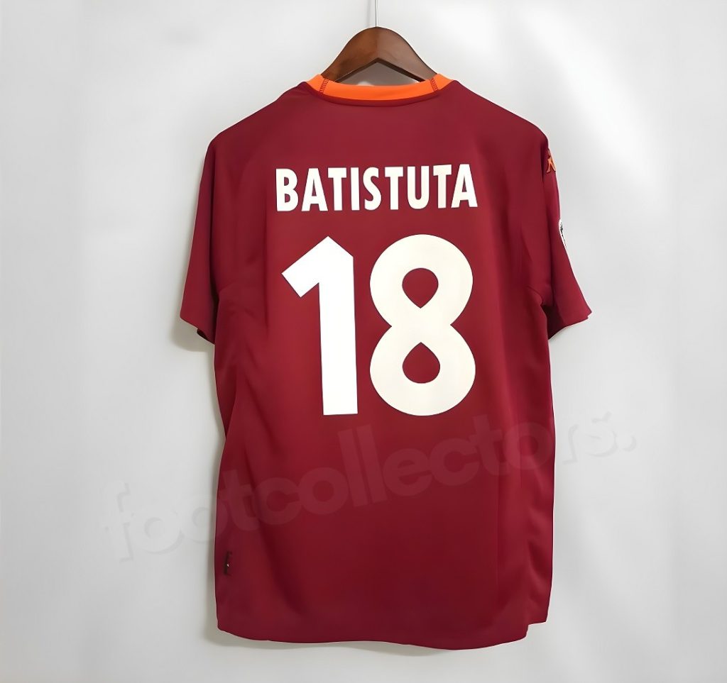 MAILLOT RETRO VINTAGE AS ROMA BATISTUTA 2000-01