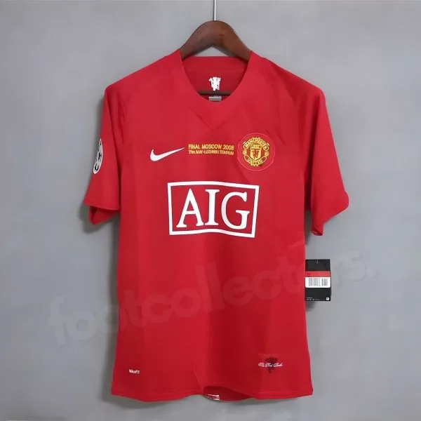 Maillot Manchester United Domicile 2008 Ronaldo Finale