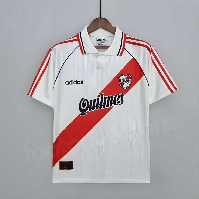 Maillot River Plate 1996/97 – Domicile – N°9 Francescoli – Neuf Avec étiquettes