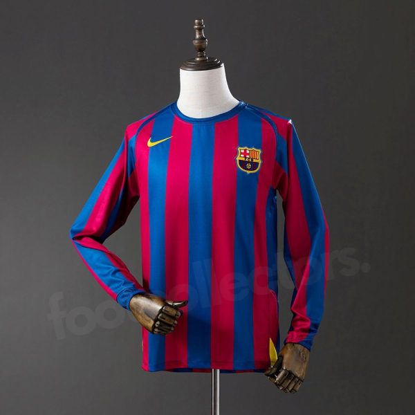 Maillot Barca Domicile 2005-2006 Manches longues
