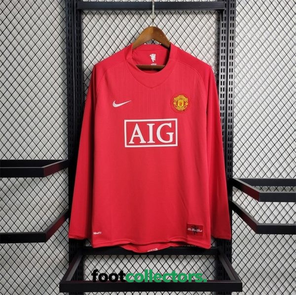 MAILLOT RETRO VINTAGE MANCHESTER UNITED HOME 2007-08 MANCHES LONGUES (1)