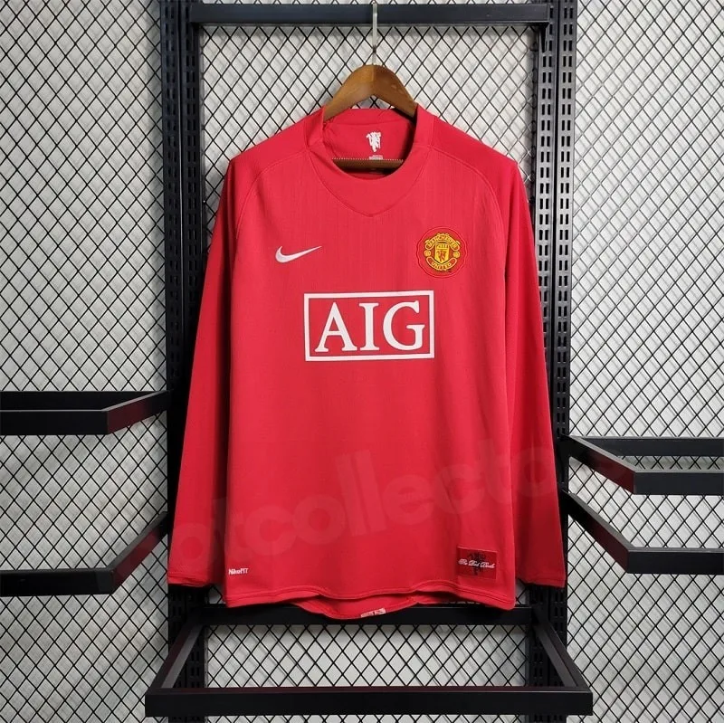 MAILLOT RETRO VINTAGE MANCHESTER UNITED HOME 2007-08 MANCHES LONGUES (1)