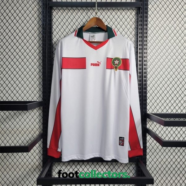 MAILLOT RETRO VINTAGE MAROC AWAY 1998 MANCHES LONGUES