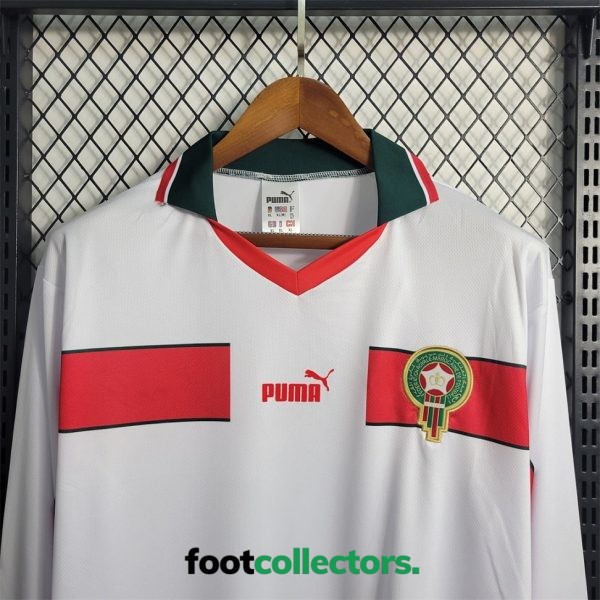 MAILLOT RETRO VINTAGE MAROC AWAY 1998 MANCHES LONGUES (2)