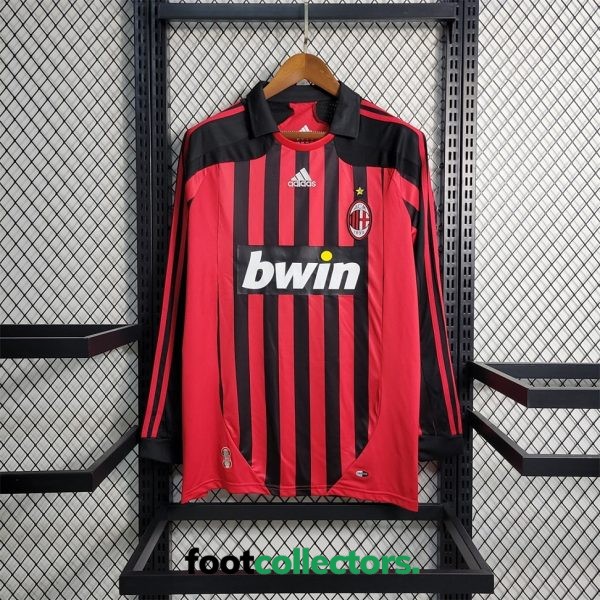 MAILLOT RETRO VINTAGE MILAN AC HOME 2007-08 MANCHES LONGUES