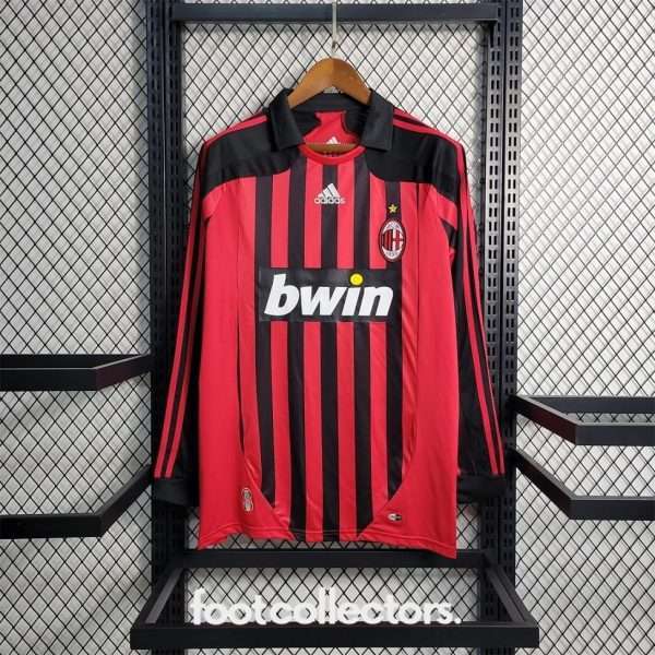 MAILLOT RETRO VINTAGE MILAN AC HOME 2007-08 MANCHES LONGUES (1)