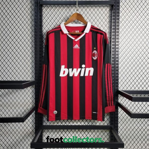 MAILLOT RETRO VINTAGE MILAN AC HOME 2009-10 MANCHES LONGUES