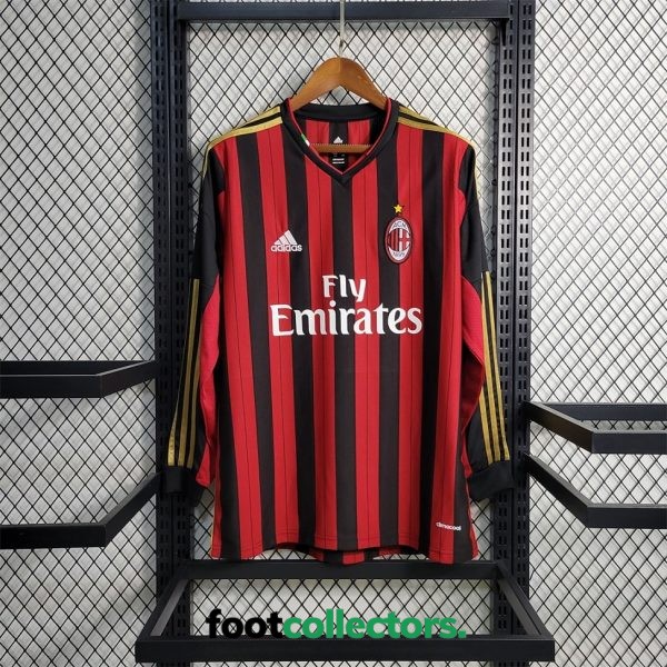 MAILLOT RETRO VINTAGE MILAN AC HOME 2013-14 MANCHES LONGUES