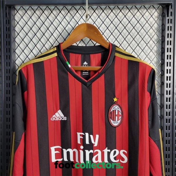 MAILLOT RETRO VINTAGE MILAN AC HOME 2013-14 MANCHES LONGUES (3)