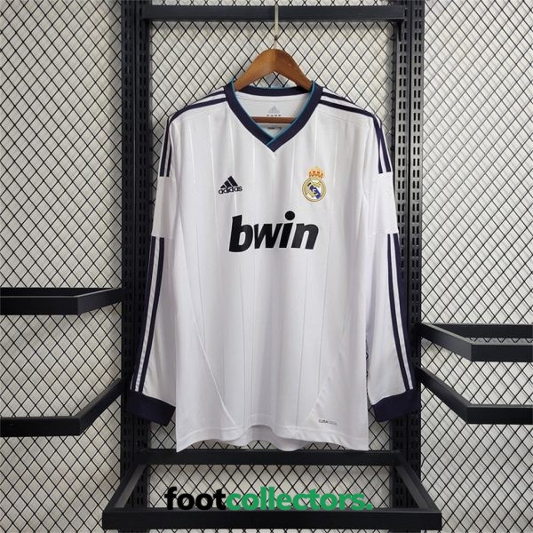 MAILLOT RETRO VINTAGE REAL MADRID HOME 2012-13 MANCHES LONGUES