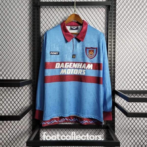 MAILLOT RETRO VINTAGE WEST HAM AWAY 1995-97 MANCHES LONGUES