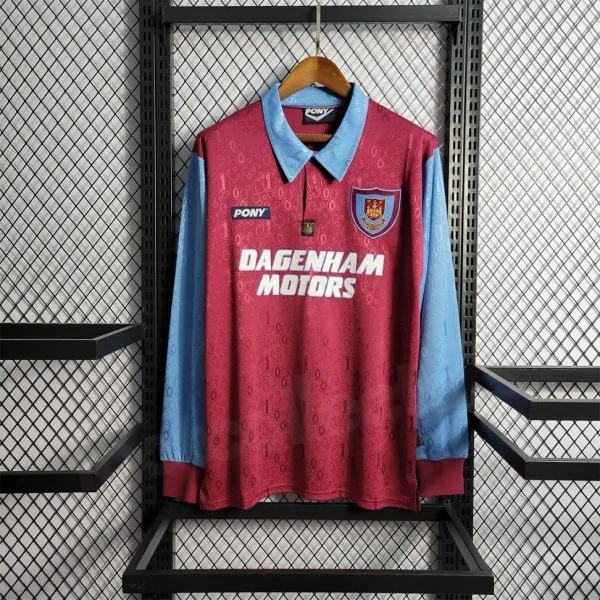 MAILLOT RETRO VINTAGE WEST HAM HOME 1995-97 MANCHES LONGUES