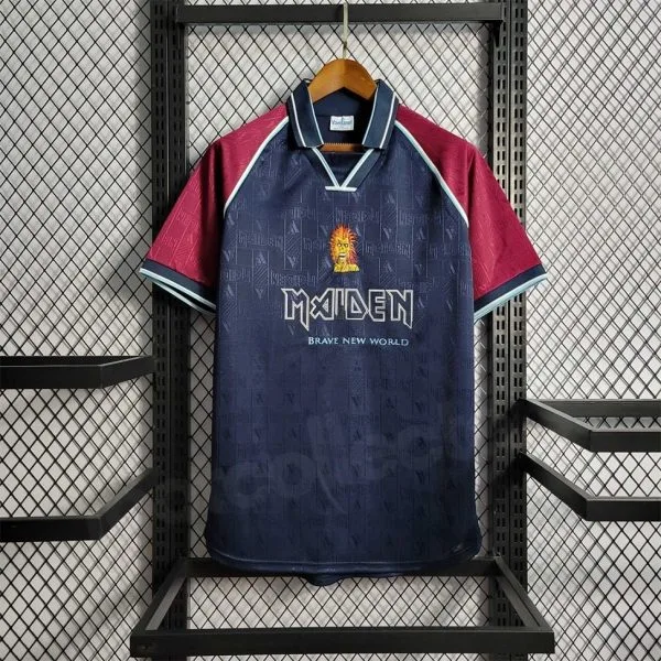 MAILLOT RETRO VINTAGE WEST HAM x IRON MAIDEN HOME 1999