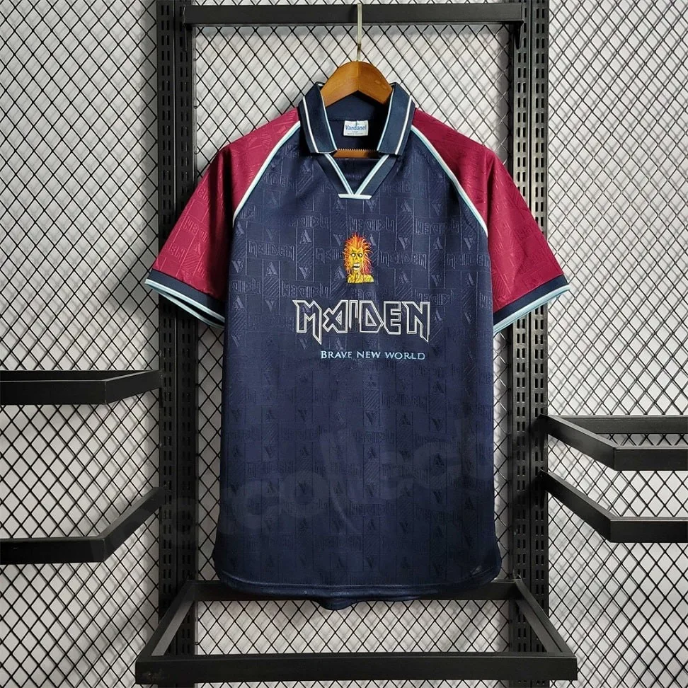 WEST HAM x IRON MAIDEN HOME VINTAGE RETRO JERSEY 1999 (1)