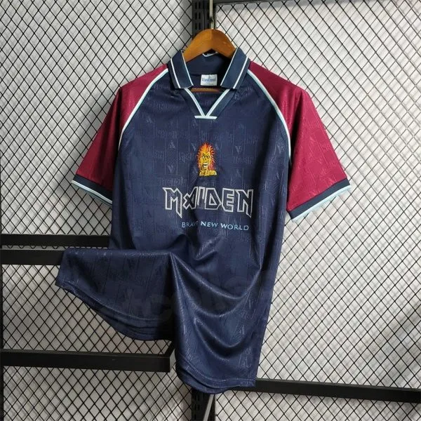 MAILLOT RETRO VINTAGE WEST HAM x IRON MAIDEN HOME 1999