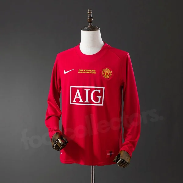 Manchester United Home Shirt 2007-2008 Long Sleeve