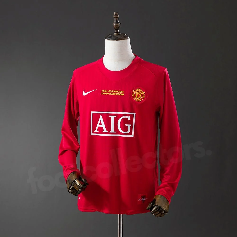Maillot Manchester United Domicile 2007-2008 Manches Longues (1)