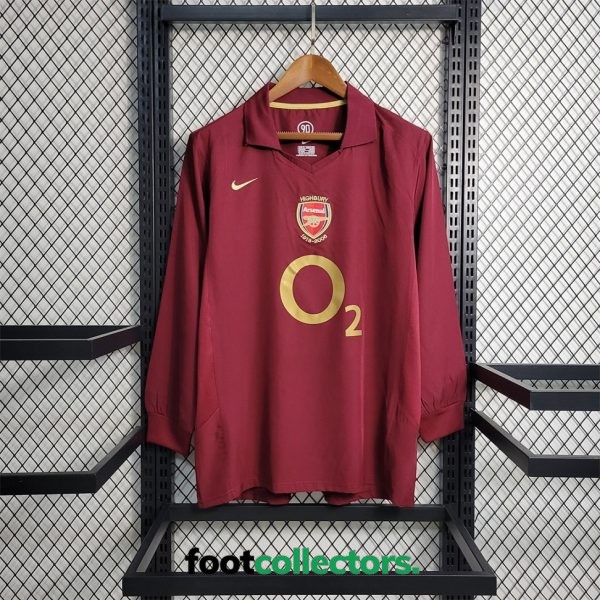 MAILLOT RETRO VINTAGE ARSENAL HOME 2005-06 MANCHES LONGUES