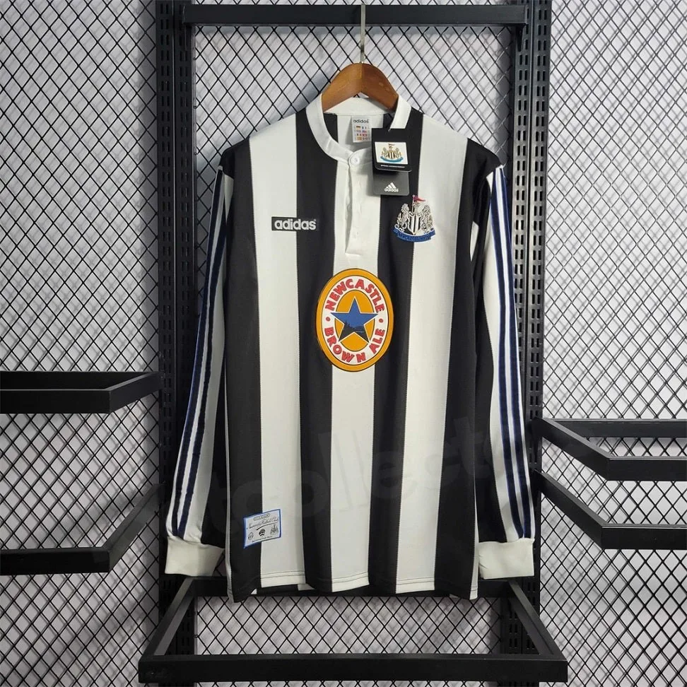 RETRO VINTAGE JERSEY NEWCASTLE HOME 1995-97 LONG SLEEVES (1)