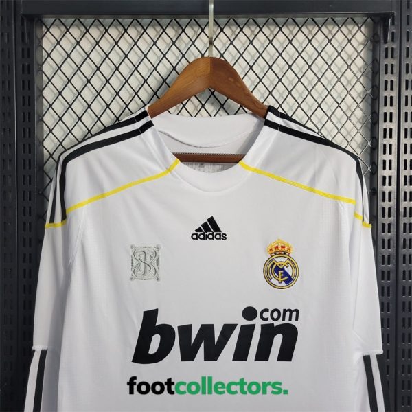 MAILLOT RETRO VINTAGE REAL MADRID HOME 2009-10 MANCHES LONGUES