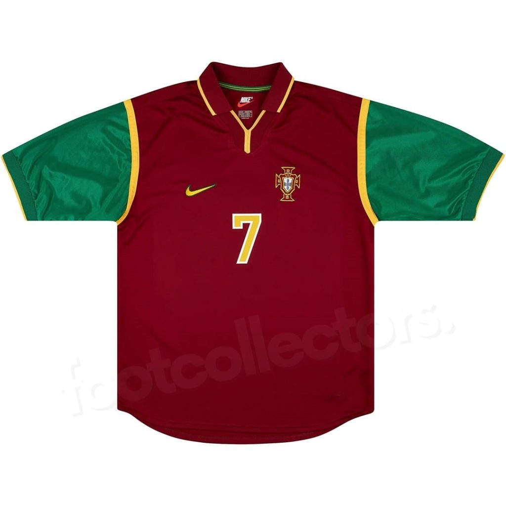 Maillot De Foot Portugal Vintage - Taille L, Couleur Rouge - Occasion En Parfait état