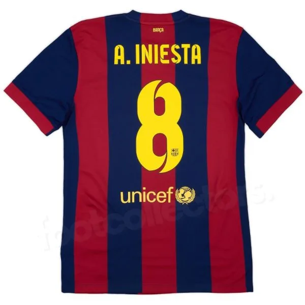 Maillot Barca Domicile 2014-2015 Iniesta