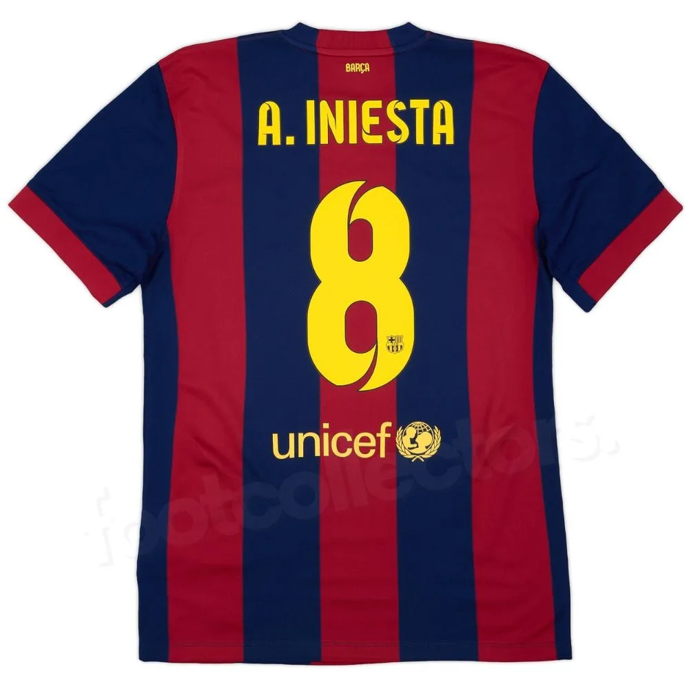Maillot Barca Domicile 2014 - 2015 Iniesta