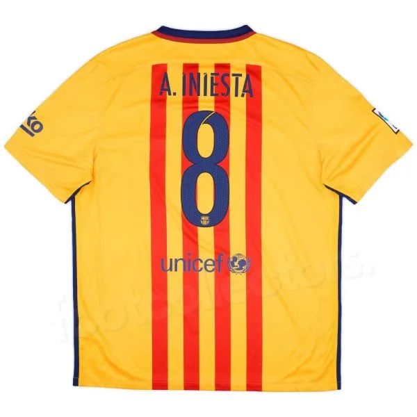 Maillot Barca Exterieur 2015-2016 Iniesta