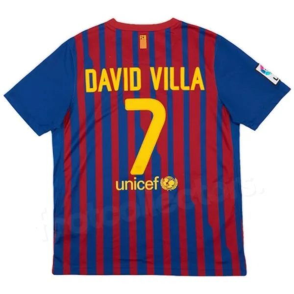 Maillot Barca Domicile 2011-2012 David Villa