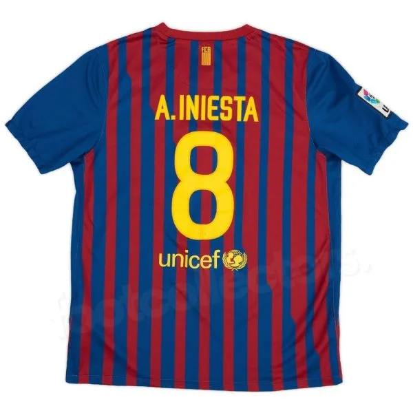 Maillot Barca Domicile 2011-2012 Iniesta