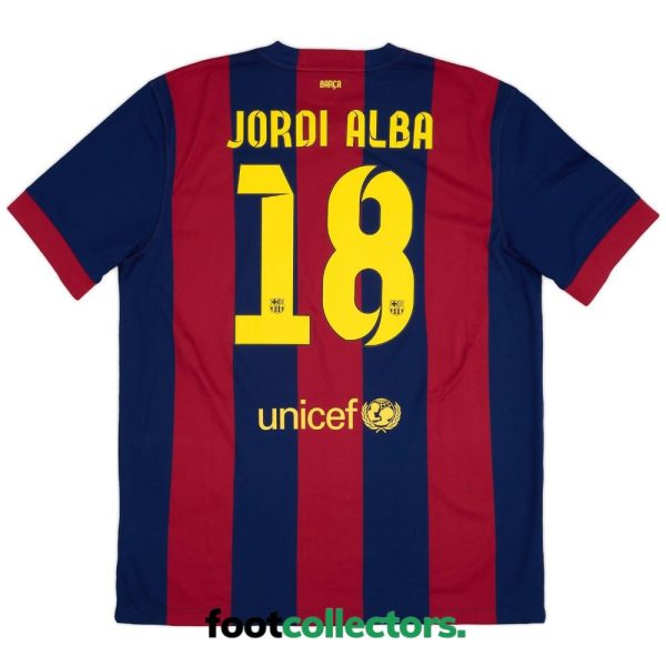 Maillot Barca Domicile 2014 – 2015 Jordi Alba