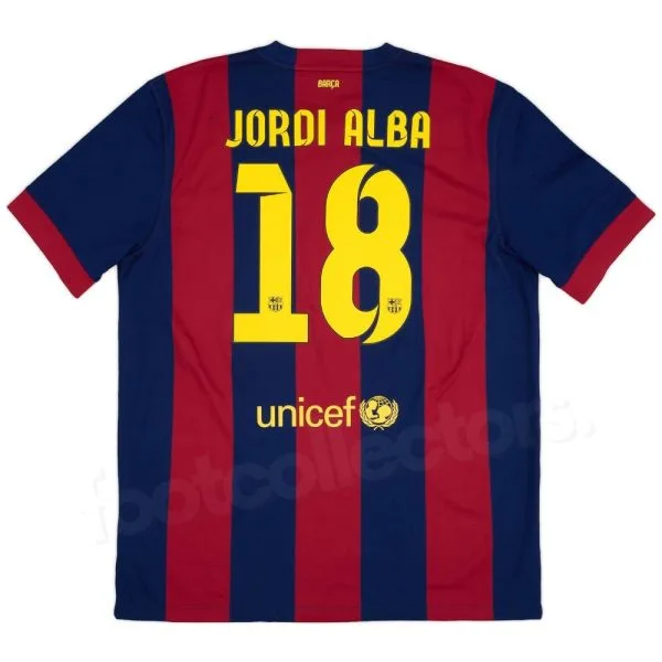 Maillot Barca Domicile 2014-2015 Jordi Alba