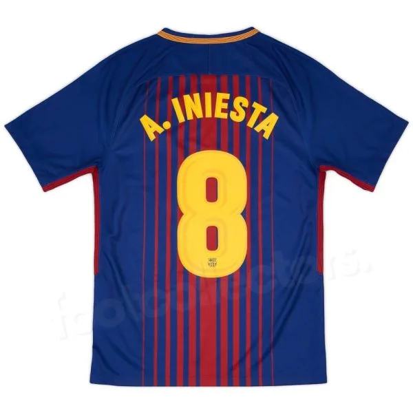 Maillot Barca Domicile 2017-2018 Iniesta