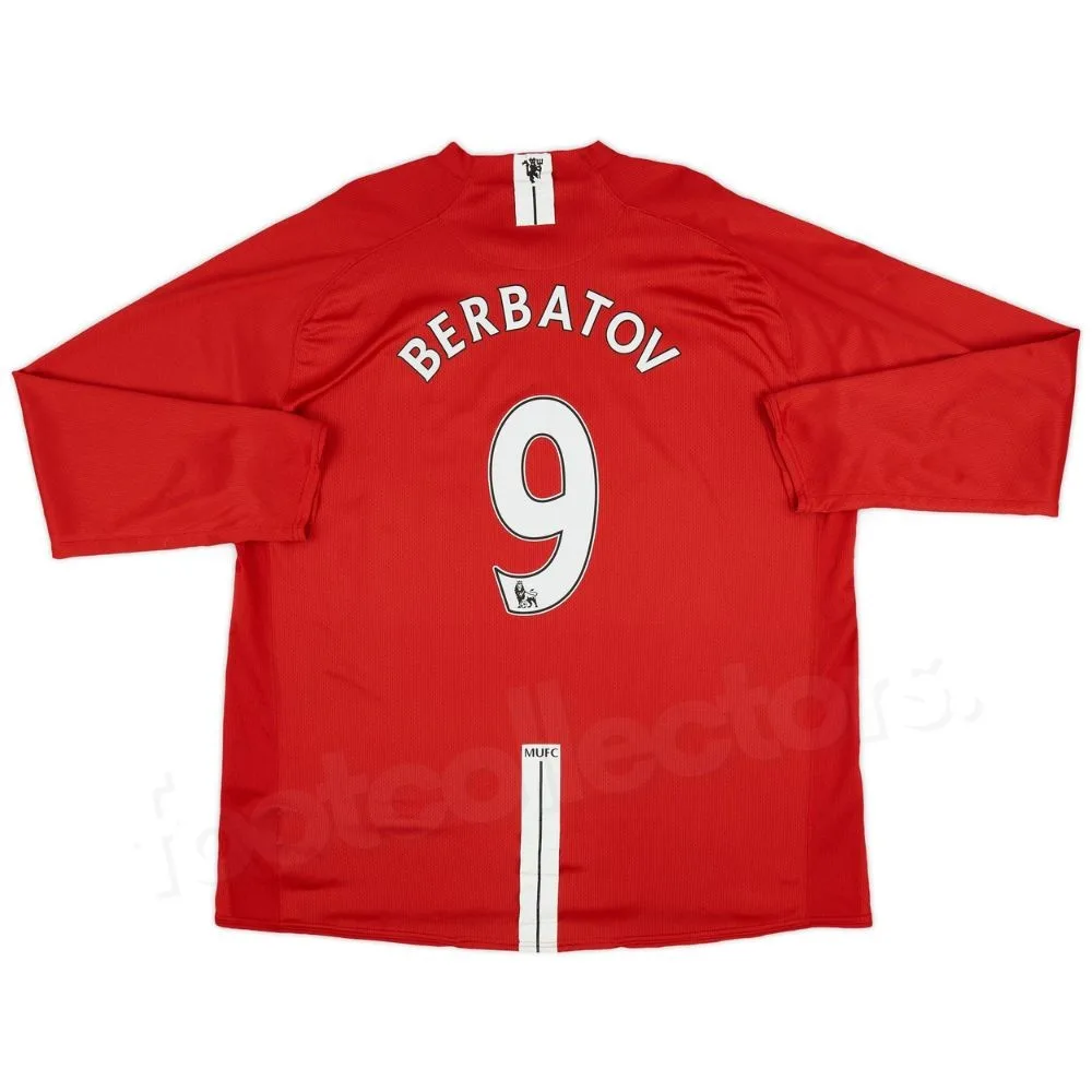 Foot Collectors | Manchester United Home Jersey 2007-2009 Berbatov ML
