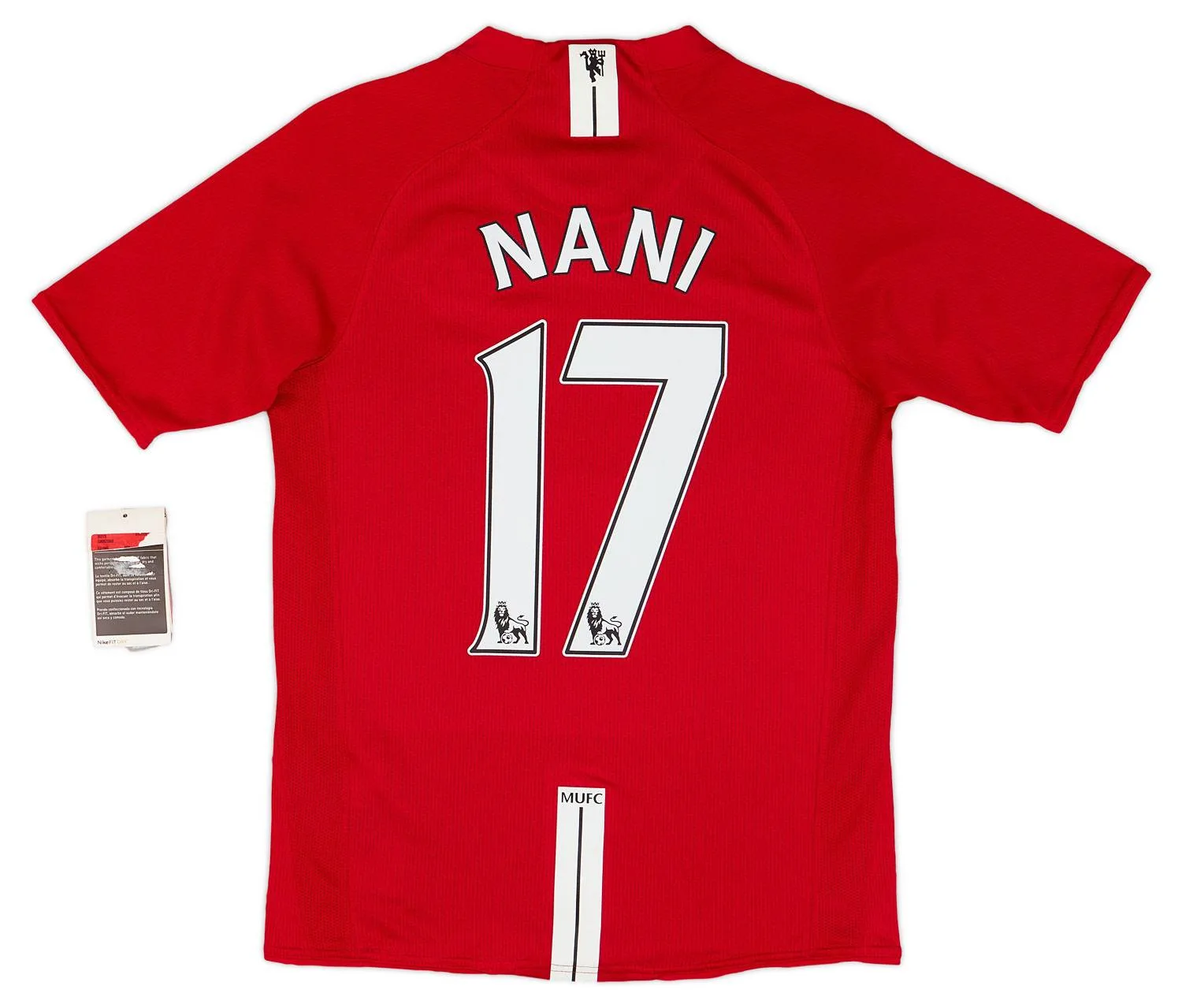 Maillot Manchester United Domicile 2007-2009 Nani