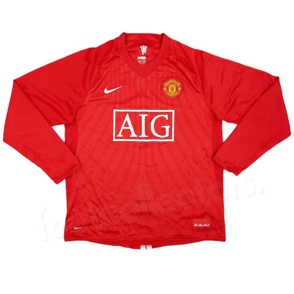 Maillot Manchester United Domicile 2007-2009 Neville