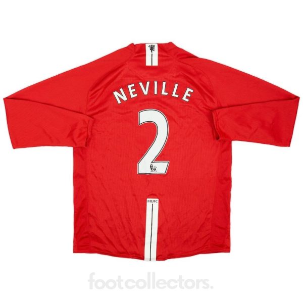 Maillot Manchester United Domicile 2007-2009 Neville