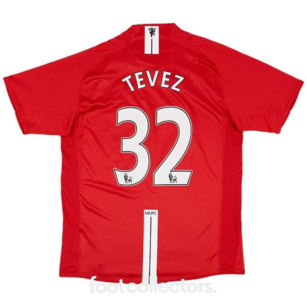 Maillot Manchester United Domicile 2007-2009 Tevez