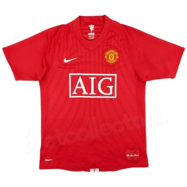 Maillot Manchester United Domicile 2007-2009 Vidic
