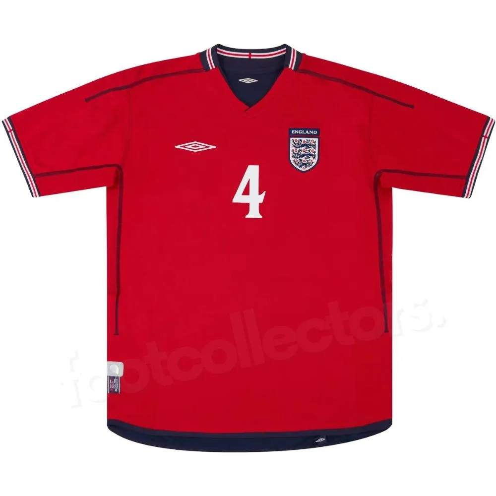 Maillot Retro Vintage Angleterre Away 2002 2004 Gerrard