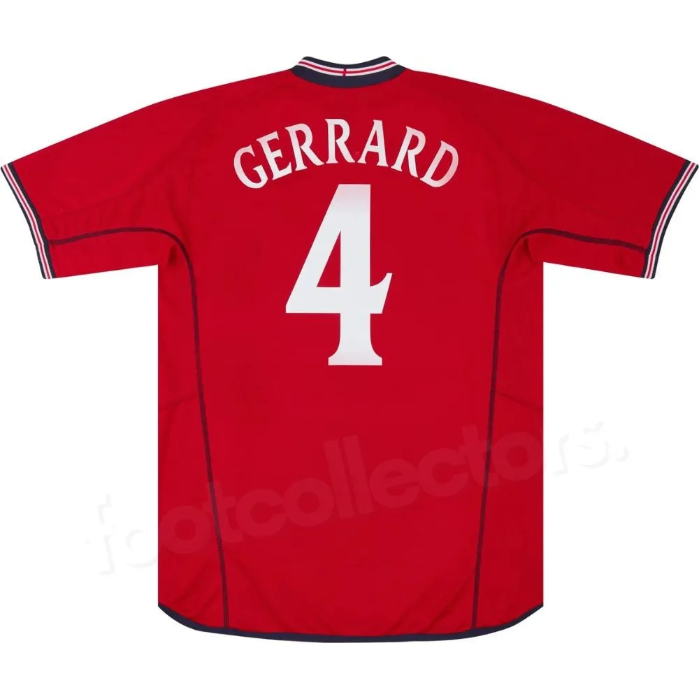 Maillot Retro Vintage Angleterre Away 2002 2004 Gerrard
