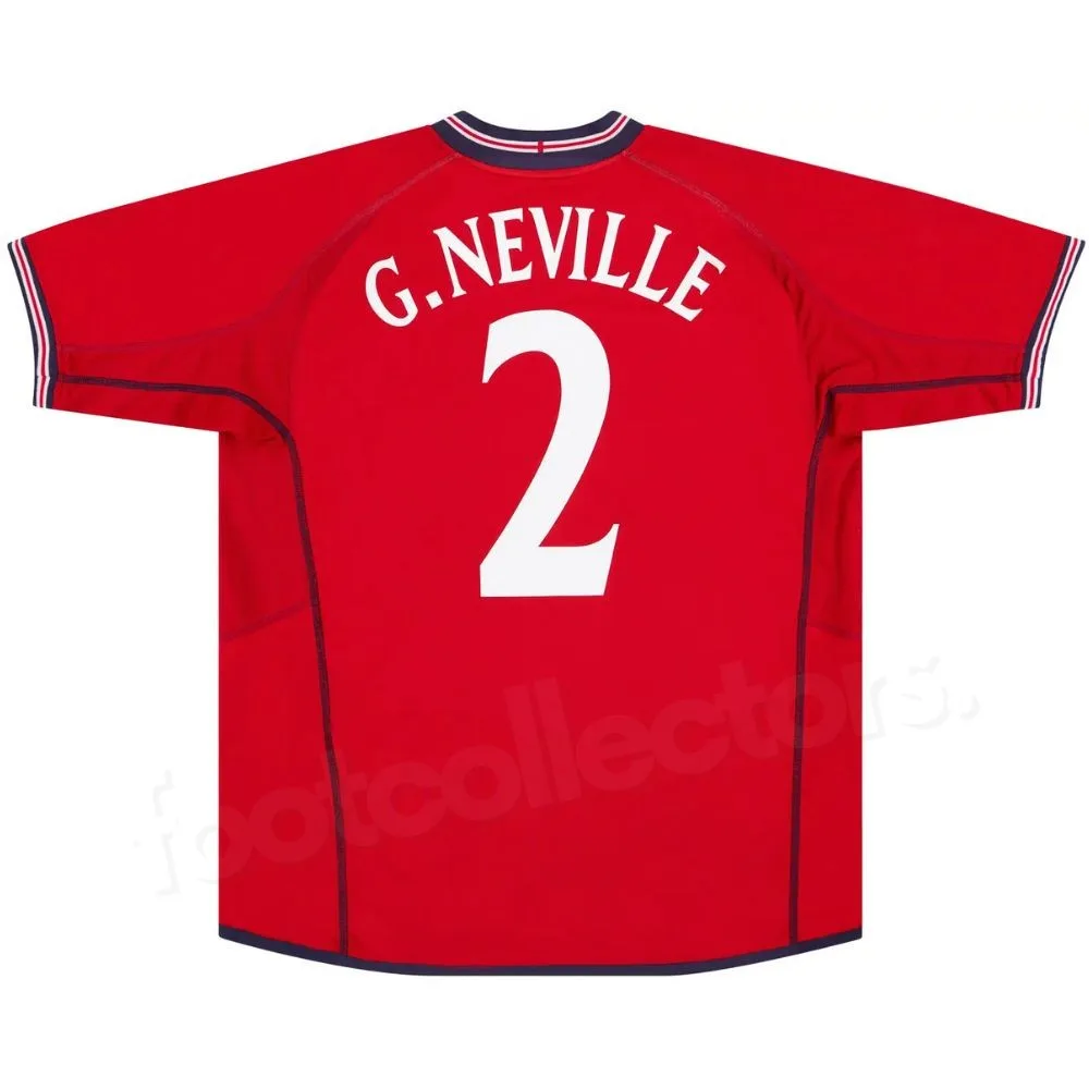 Maillot Retro Vintage Angleterre Away 2002 2004 Neville