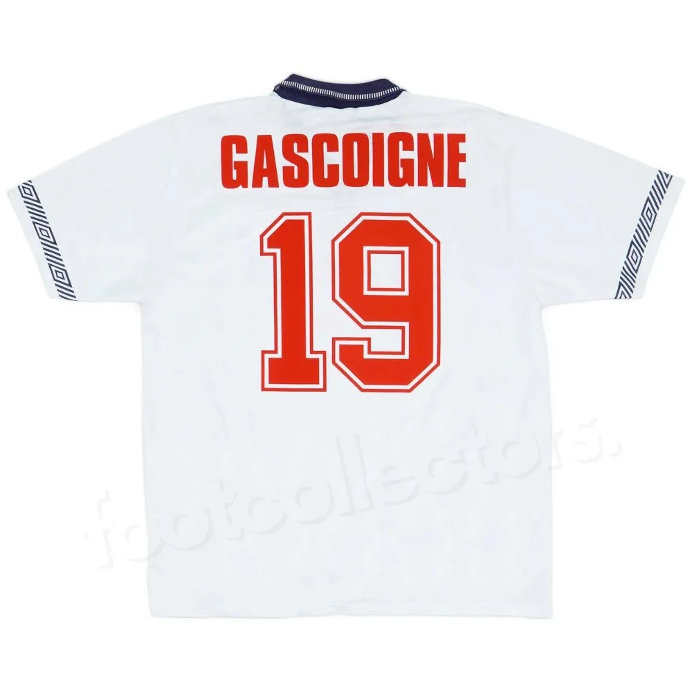 Maillot Retro Vintage Angleterre Domicile 1990 1992 Gascoigne
