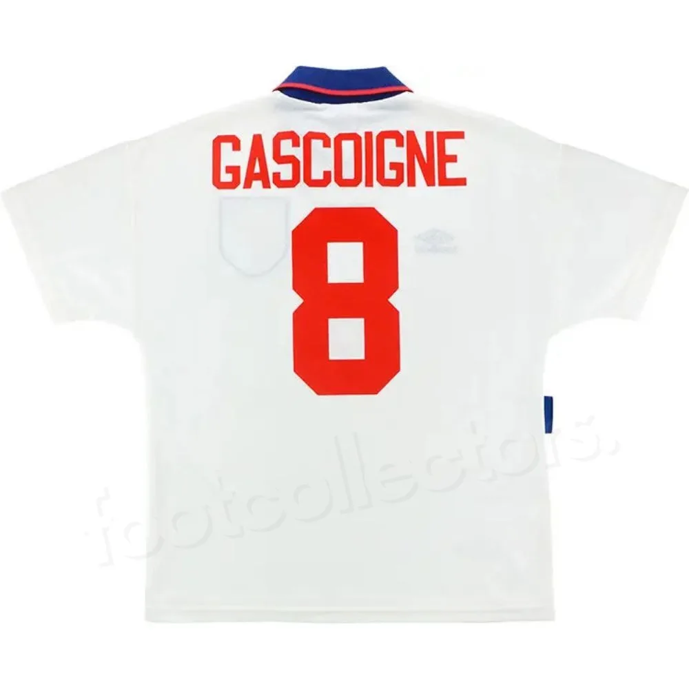 Camiseta retro vintage de local de Inglaterra 1993-1995 Gascoigne