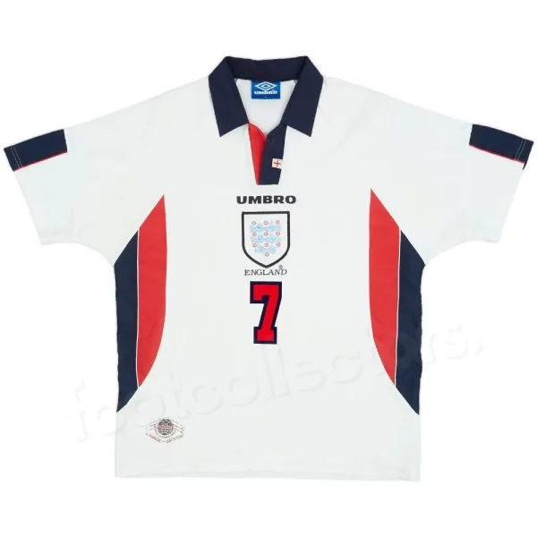 Maillot Retro Vintage Angleterre Domicile 1997 1999 Beckham