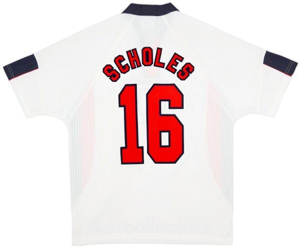 Maillot Retro Vintage Angleterre Domicile 1997 1999 Scholes