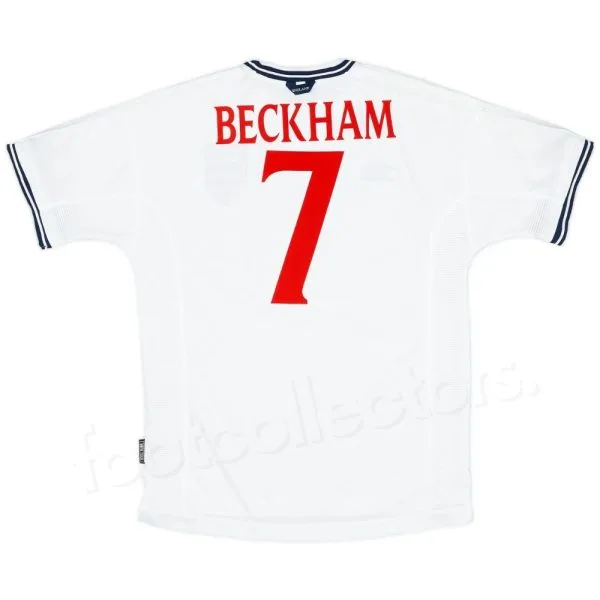 Maillot Retro Vintage Angleterre Domicile 1999 2001 Beckham